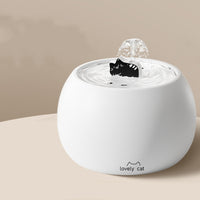 HKM-6259773 Ceramic Cartoon Kitty Pet Water Fountain - White & Black Options Available