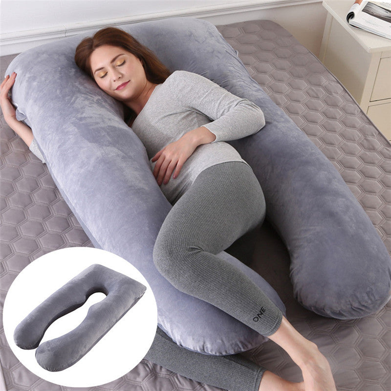 HKM-626067 U-Shaped Pregnancy Pillow with Ice Silk Fabric for Maternal Comfort and Support