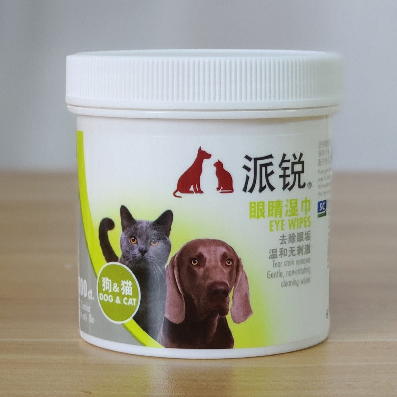HKM-6261565 Pet Cleaning Wipes - Dental, Tear Stain & Ear Care, 50 Count, Natural & Safe