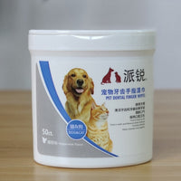 HKM-6261565 Pet Cleaning Wipes - Dental, Tear Stain & Ear Care, 50 Count, Natural & Safe