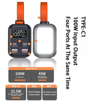 HKM-626195 60000mAh 100W Portable Power Bank with Lanyard for Laptops and Notebooks