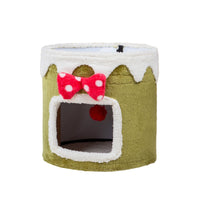 HKM-6262973 Double Layer Cat Climbing Frame and Nest for All Seasons - Green and Red Options