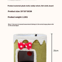 HKM-6262973 Double Layer Cat Climbing Frame and Nest for All Seasons - Green and Red Options
