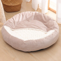 HKM-6263741 Warm Winter Semi-Enclosed Pet Nest - Soft Corn and Rose Velvet Options Available in Various Sizes