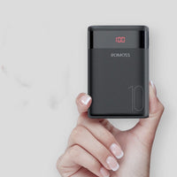 HKM-626387 10000mAh Mini Power Bank with Multi-U Port Output, Lightweight Design and Durable Plastic Shell, Black