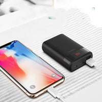 HKM-626387 10000mAh Mini Power Bank with Multi-U Port Output, Lightweight Design and Durable Plastic Shell, Black