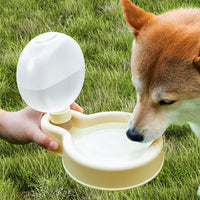 HKM-6265661 Portable 500ml Pet Water Bottle with Foldable Drinking Bowl for Dogs and Cats - Travel-Friendly Design
