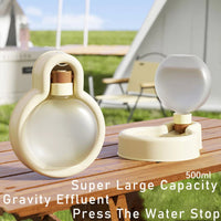 HKM-6265661 Portable 500ml Pet Water Bottle with Foldable Drinking Bowl for Dogs and Cats - Travel-Friendly Design