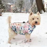 HKM-6266045 Warm Cotton Dog Coat for Big Dogs - Autumn/Winter Fashion in Rose, Red, and Black