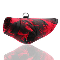 HKM-6266045 Warm Cotton Dog Coat for Big Dogs - Autumn/Winter Fashion in Rose, Red, and Black