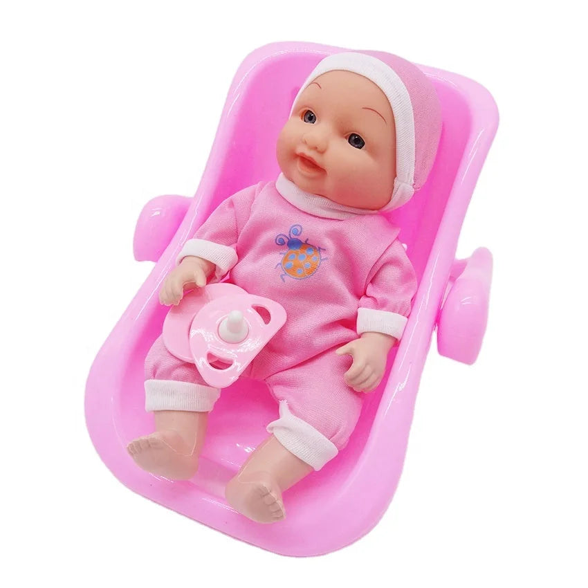HKM-626643 Cute Silicone Reborn Baby Doll Toy - Soft Vinyl Infant for Ages 2-13 Years