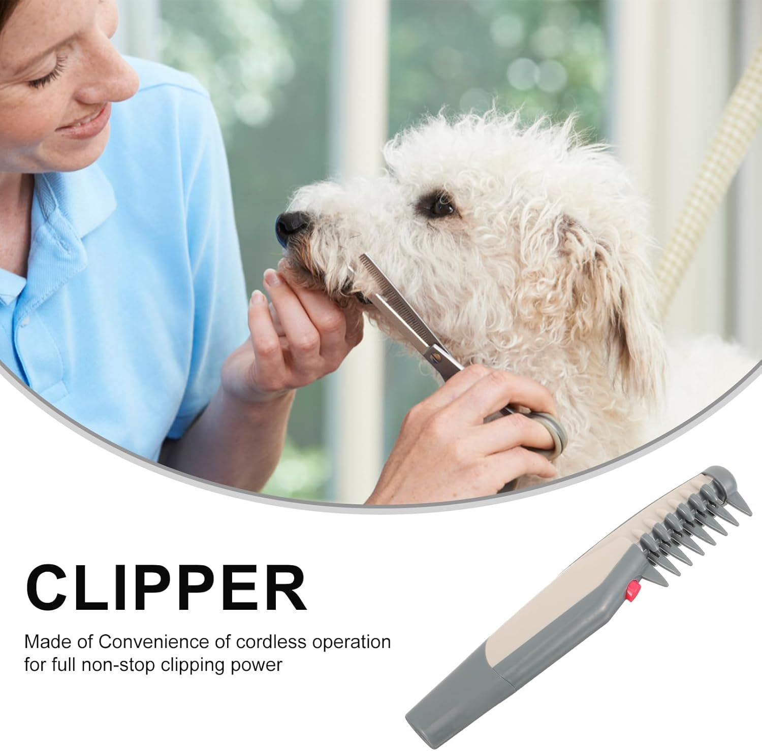 HKM-6266941 Pet Hair Trimmer for Grooming and Precision Cuts – Battery Operated with ABS Construction