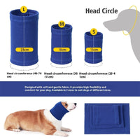 HKM-6267069 Dog Comforter Headband Scarf in Blue and Gray - Casual Style, Multiple Sizes Available