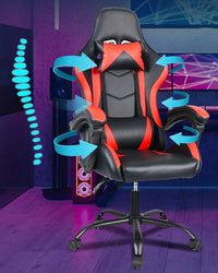 HKM-626707 Ergonomic Gaming Chair with Adjustable Armrests and Swivel Function for Office Use