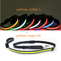 HKM-6267453 Fluorescent Adjustable Dog Collar with Solar and USB Charging ¨C Sizes S, M, L