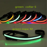 HKM-6267453 Fluorescent Adjustable Dog Collar with Solar and USB Charging ¨C Sizes S, M, L