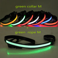 HKM-6267453 Fluorescent Adjustable Dog Collar with Solar and USB Charging ¨C Sizes S, M, L