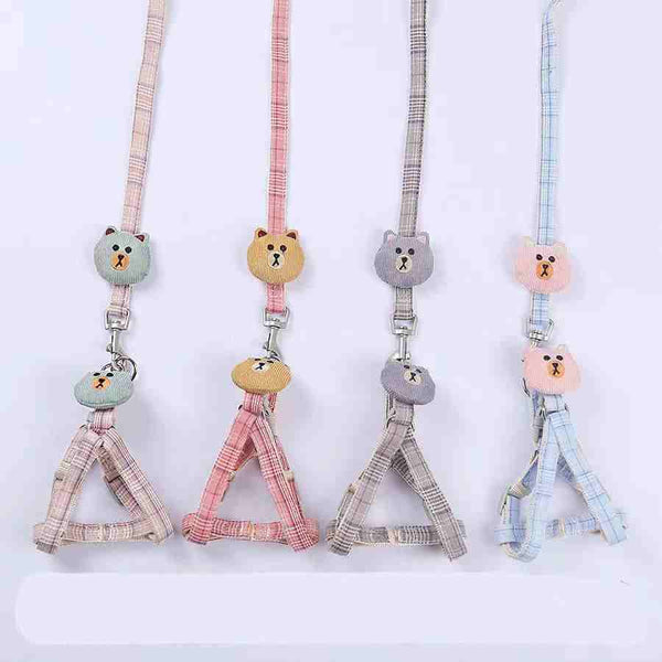 HKM-6268733 Adjustable Rope Lead for Small and Medium-sized Dogs - Cloth Vest Design, 1.0/1.5 x 120cm, Multiple Colors