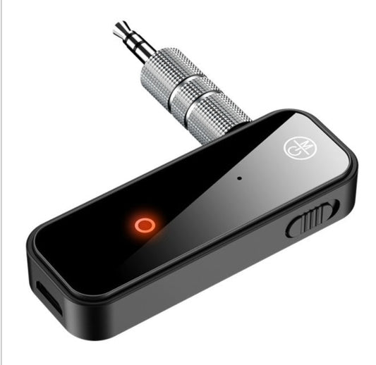 HKM-626899 Bluetooth 5.0 3.5mm AUX Audio Adapter for Car, Computer, TV, and Projector