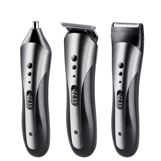 HKM-626899 Multi-Function Rechargeable Hair Clipper and Nose Hair Trimmer Set, Waterproof, 60 Min Runtime