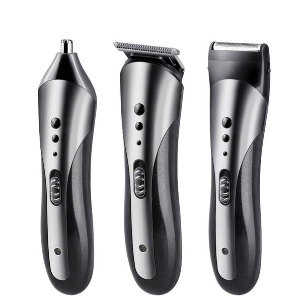 HKM-626899 Multi-Function Rechargeable Hair Clipper and Nose Hair Trimmer Set, Waterproof, 60 Min Runtime