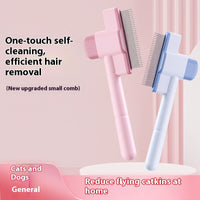 HKM-6269629 Pet Comb for Dogs and Cats - Flea Removal Dense Gear with ABS and Stainless Steel Construction in Sky Blue and Pink