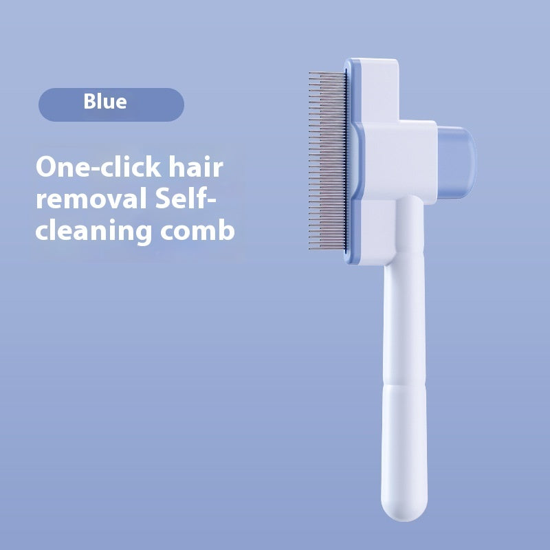 HKM-6269629 Pet Comb for Dogs and Cats - Flea Removal Dense Gear with ABS and Stainless Steel Construction in Sky Blue and Pink