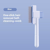 HKM-6269629 Pet Comb for Dogs and Cats - Flea Removal Dense Gear with ABS and Stainless Steel Construction in Sky Blue and Pink