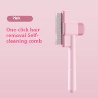 HKM-6269629 Pet Comb for Dogs and Cats - Flea Removal Dense Gear with ABS and Stainless Steel Construction in Sky Blue and Pink