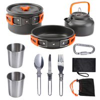 HKM-627027 Compact Outdoor Kettle Set for 2-3 Person Camping and Cooking