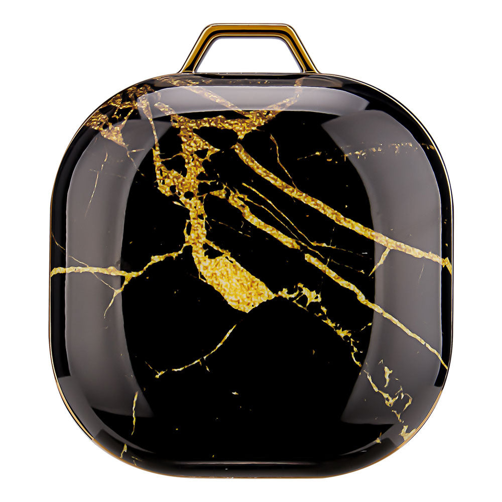 HKM-627027 Green Gold Marble IMD Earphone Sleeve for Samsung Buds Live/Pro - Drop-Proof Hard Shell Case