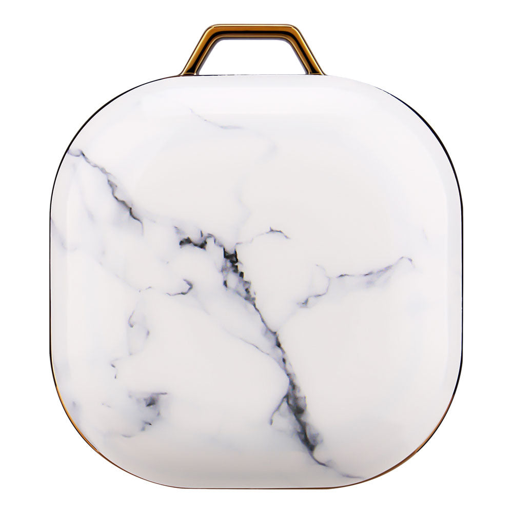 HKM-627027 Green Gold Marble IMD Earphone Sleeve for Samsung Buds Live/Pro - Drop-Proof Hard Shell Case