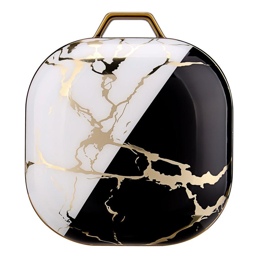 HKM-627027 Green Gold Marble IMD Earphone Sleeve for Samsung Buds Live/Pro - Drop-Proof Hard Shell Case