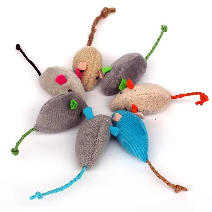 HKM-627027 Interactive Plush Cat Toy - Simulation Little Mouse for Fun and Scratch Resistance, Various Colors Available