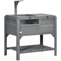 HKM-627155 Reptile Storage Shelf with Light Support Frame and Weather Protection, Grey