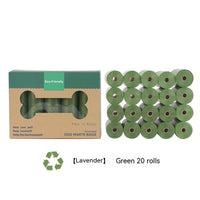 HKM-6271677 Biodegradable Pet Waste Bags - Green & Lavender Options, 8/16/20 Rolls Available