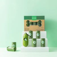 HKM-6271677 Biodegradable Pet Waste Bags - Green & Lavender Options, 8/16/20 Rolls Available