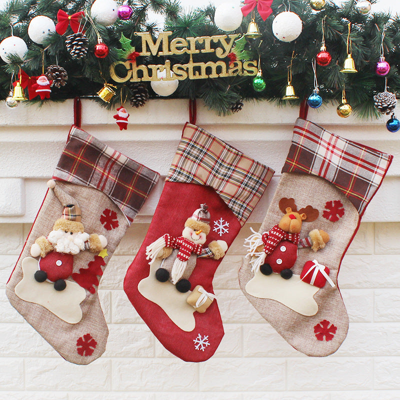 HKM-627283 Christmas Themed Gift Bags and Decorative Stockings for Holiday Cheer
