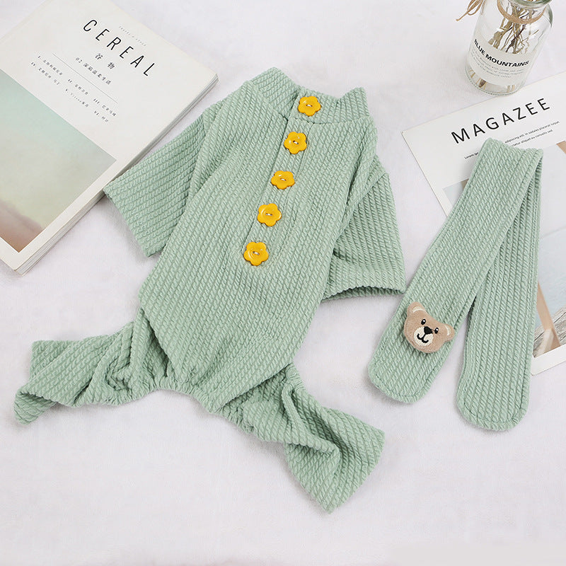 HKM-6273597 Cute Japanese and Korean Style Pet Dog Costume - Cotton Four-Legged Clothing