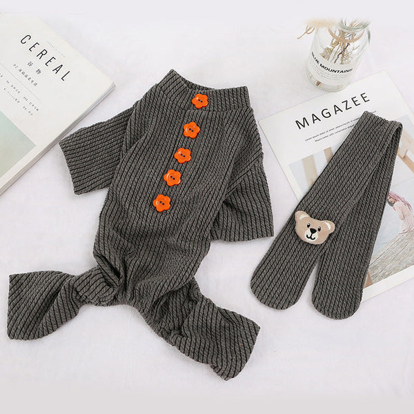 HKM-6273597 Cute Japanese and Korean Style Pet Dog Costume - Cotton Four-Legged Clothing