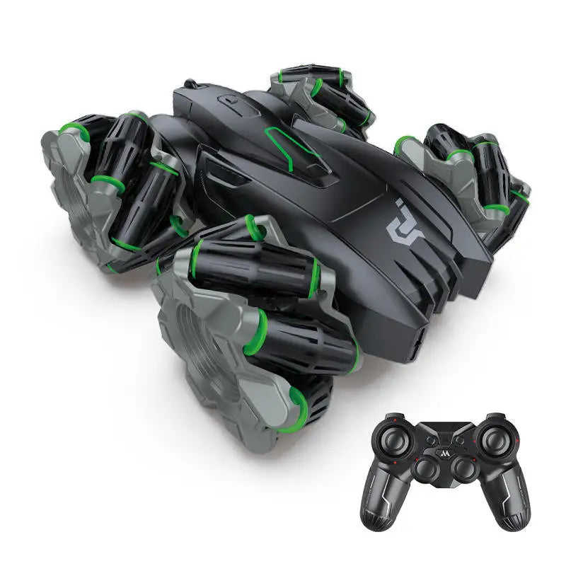 HKM-627411 Dual-Sided Stunt RC Car with Lights and Music, 360° Rotation for Kids Ages 5 and Up