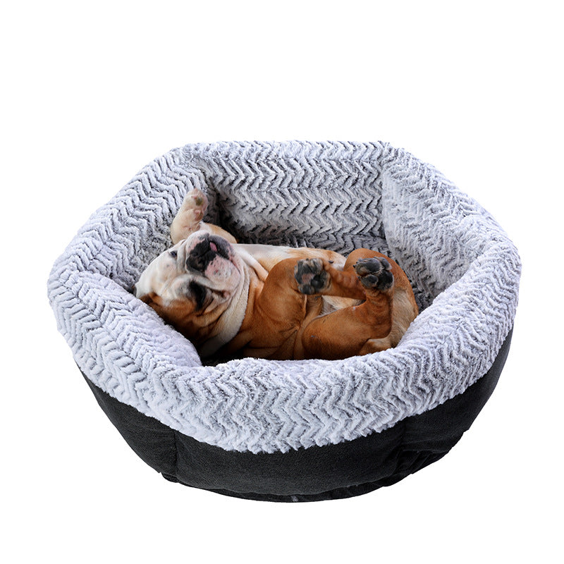 HKM-6275261 Hexagonal Doghouse for Pets - Stylish Cloth Pet Bed Available in Multiple Sizes