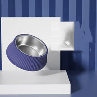 HKM-6275389 Stainless Steel Pet Food Bowl - Anti-overturning Design, Available in Round and Square Styles