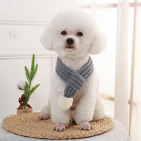 HKM-6275773 Winter Pet Scarf in Red, Green, and Gray - Warm Polyester Accessory for Puppies