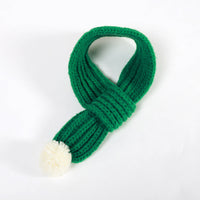 HKM-6275773 Winter Pet Scarf in Red, Green, and Gray - Warm Polyester Accessory for Puppies