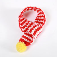 HKM-6275773 Winter Pet Scarf in Red, Green, and Gray - Warm Polyester Accessory for Puppies