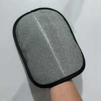 HKM-6276669 Caramel Two-Way Bristle Pet Hair Removal Gloves, Polyester Cleaning Tool 17*21 and 18*24
