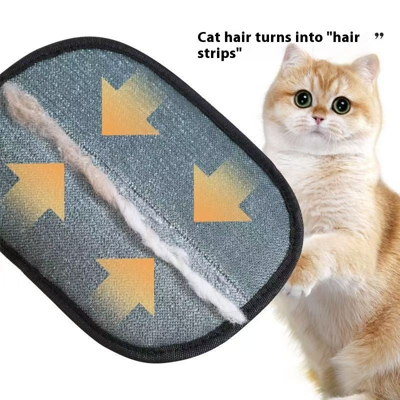 HKM-6276669 Caramel Two-Way Bristle Pet Hair Removal Gloves, Polyester Cleaning Tool 17*21 and 18*24