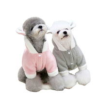 HKM-6277437 Thickened Cashmere Hooded Sweater for Small and Medium Dogs and Cats - Cartoon Bear Design