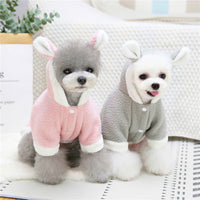HKM-6277437 Thickened Cashmere Hooded Sweater for Small and Medium Dogs and Cats - Cartoon Bear Design